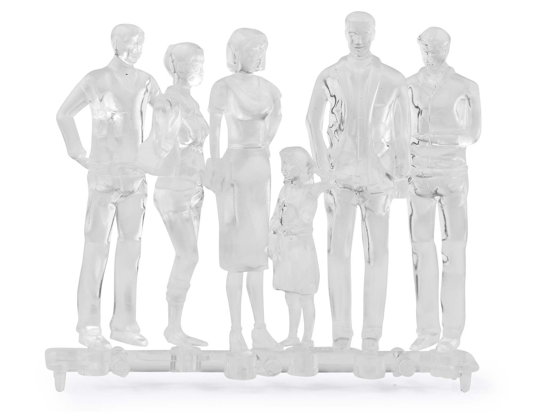Hermoli figurines détaillées, transparentes, 1:25, 6 passants divers, debout x6