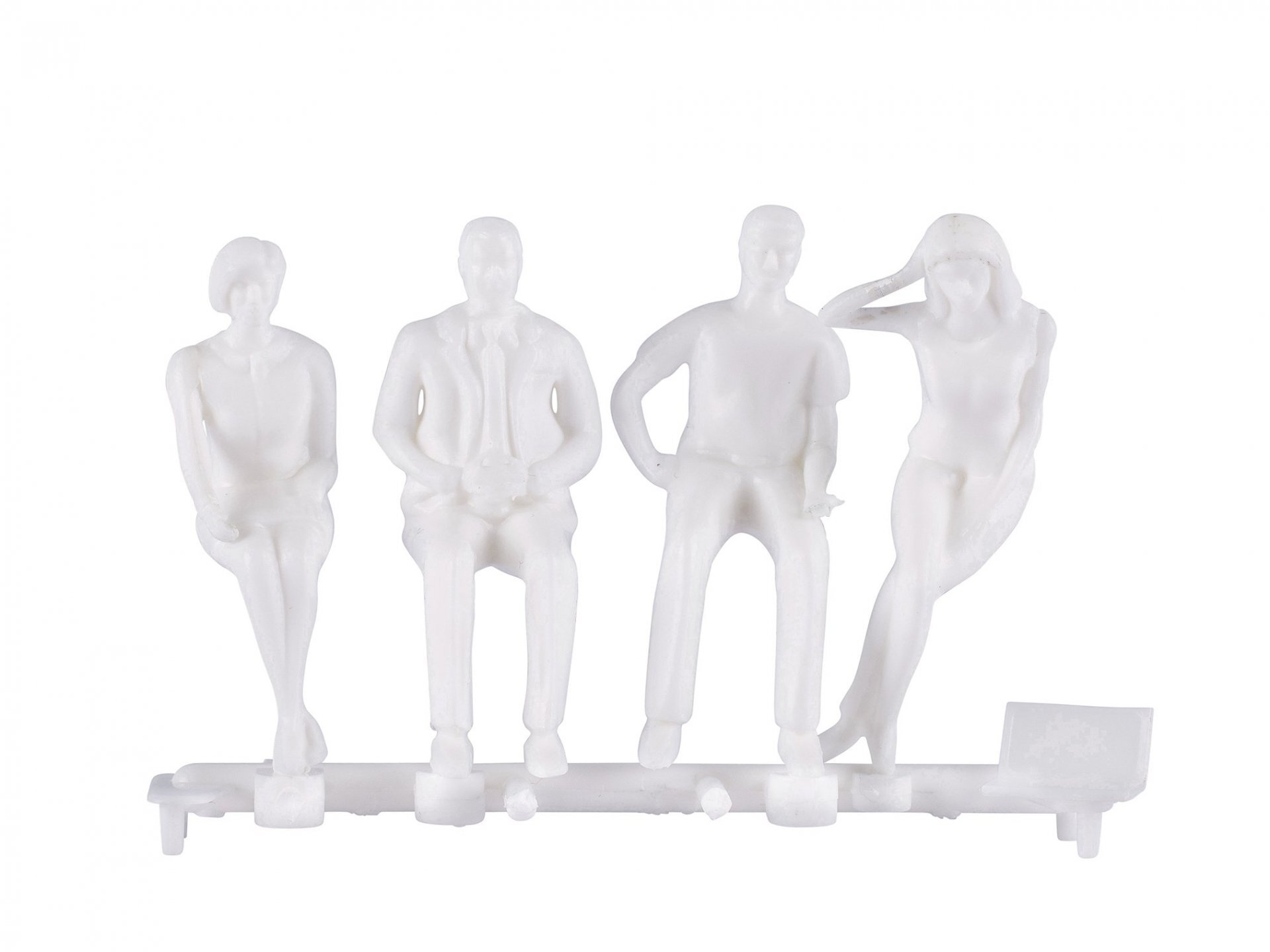 Figurines de modèle de détail Hermoli, non peintes, blanches, 1:25 