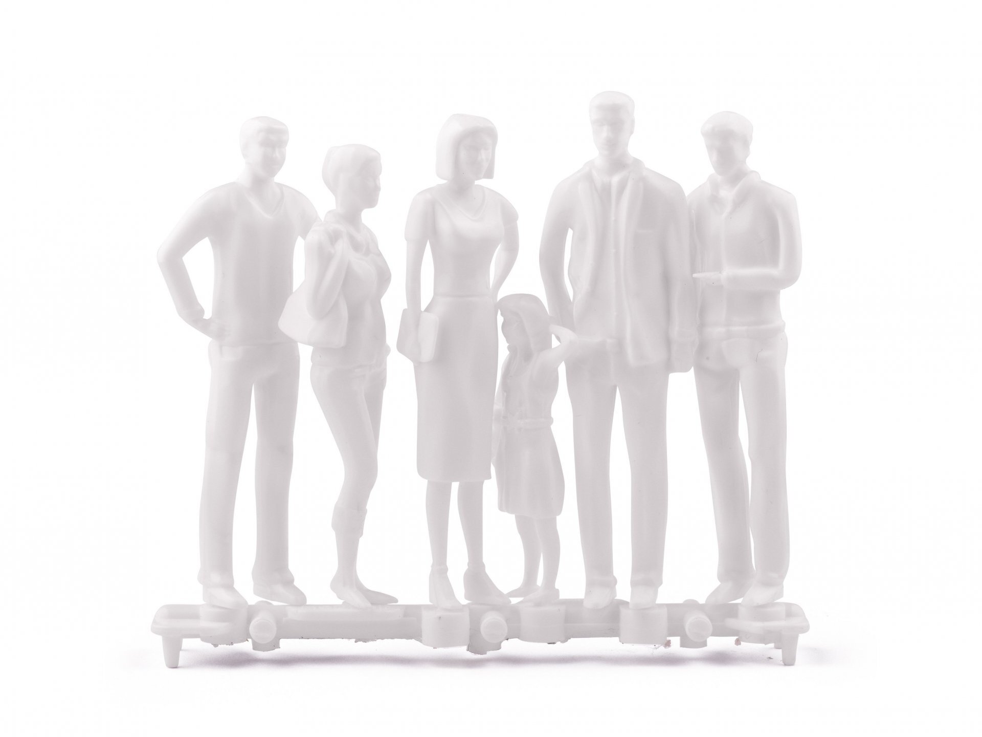 Figurines de modèle de détail Hermoli, non peintes, blanches, 1:25 x6