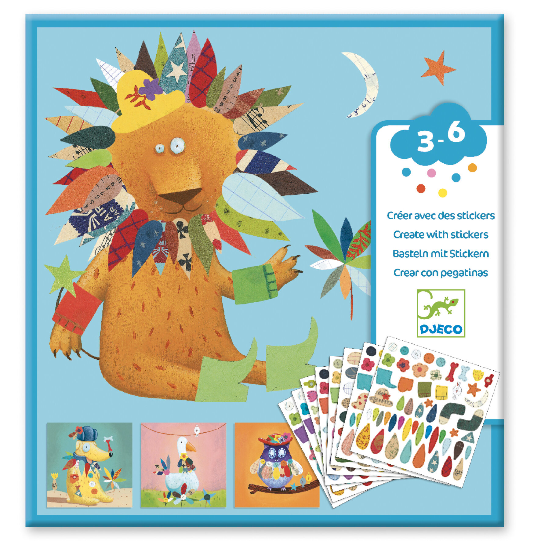 Créer avec des stickers 3-6 ans DJECO