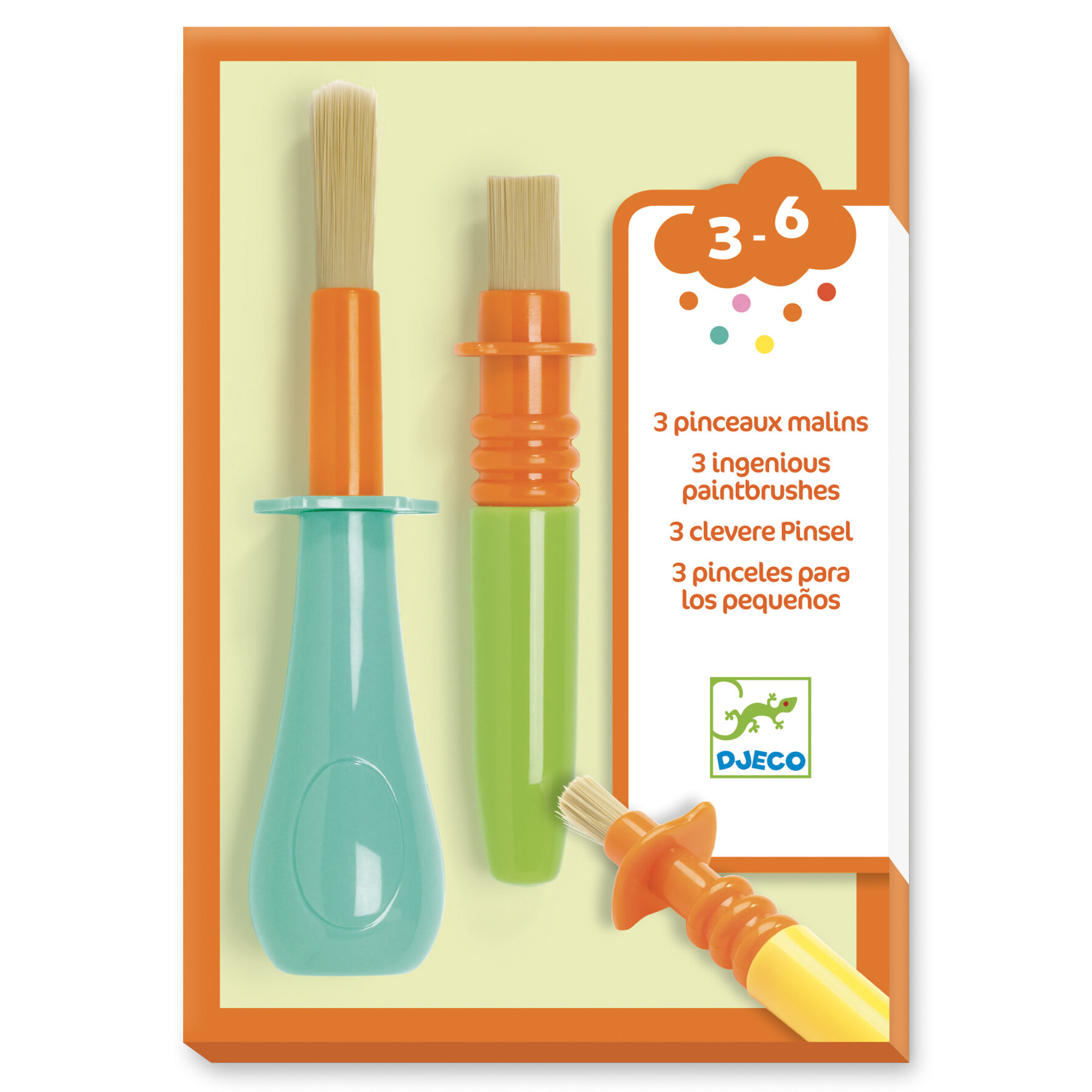 3 pinceaux malins 3-6 ans DJECO