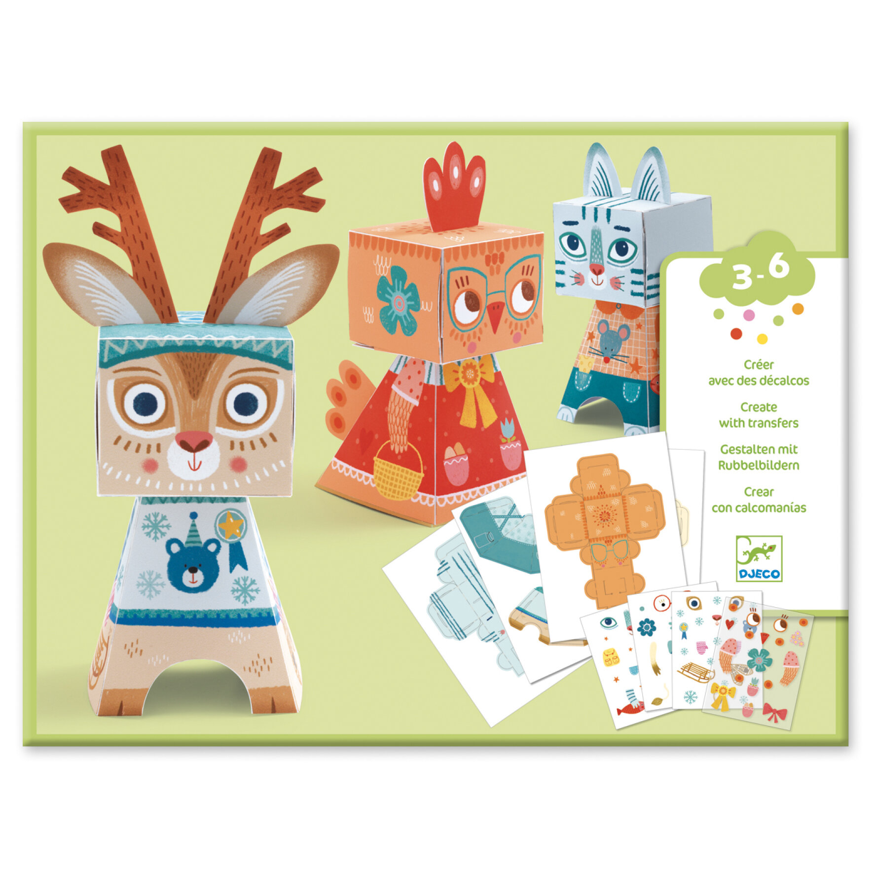Animaux décalqués 3-6 ans DJECO