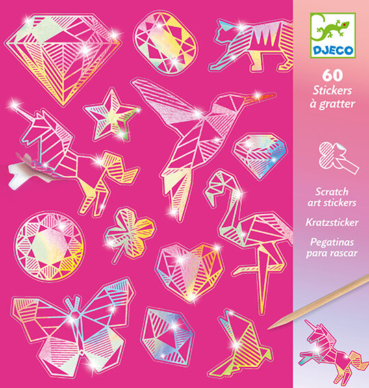 60 stickers à gratter DJECO