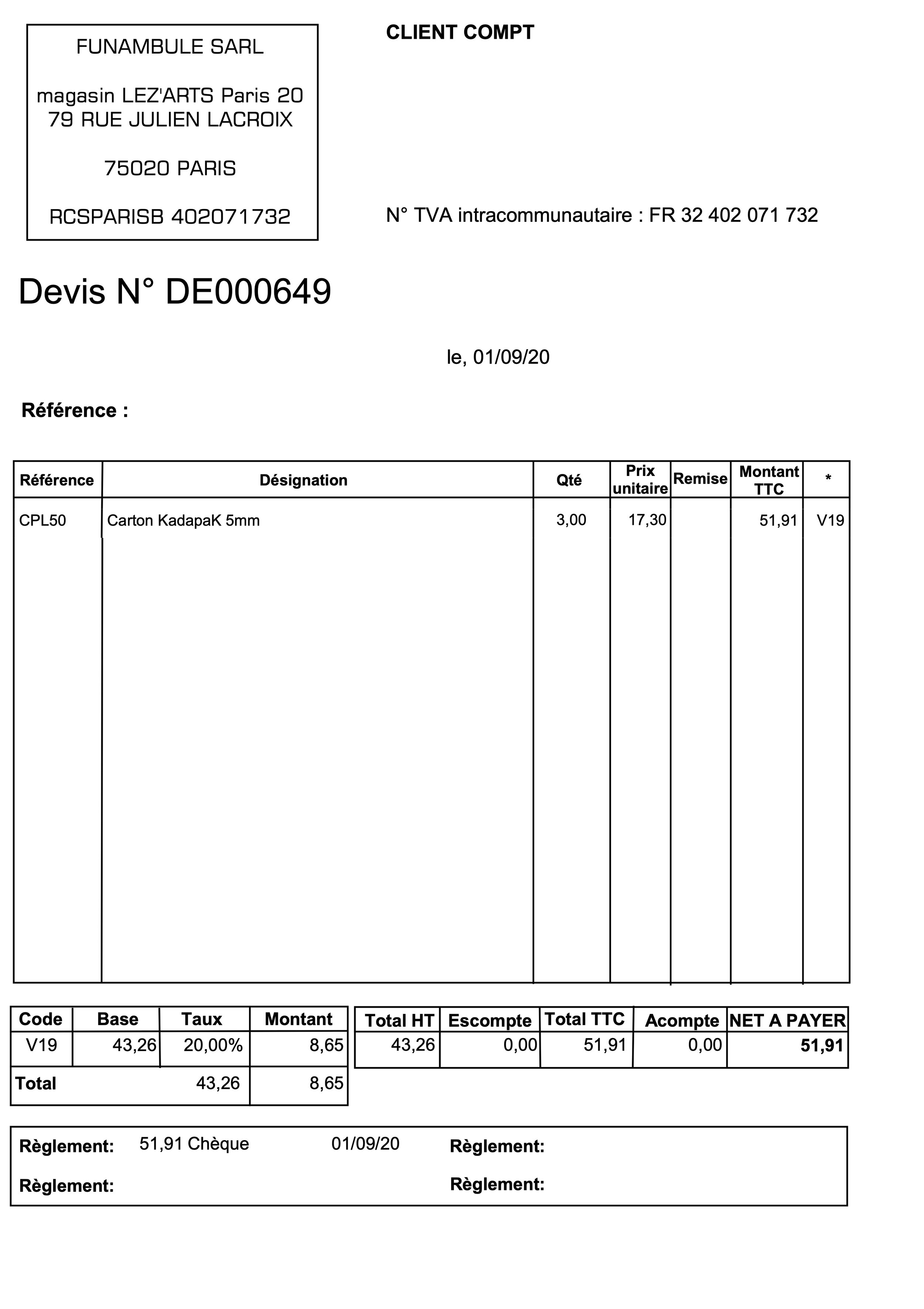 Leclercq Associés - Devis DE000649