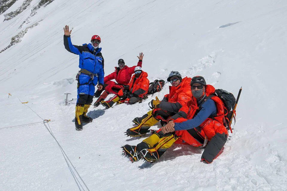 Team Above Lhotse Face