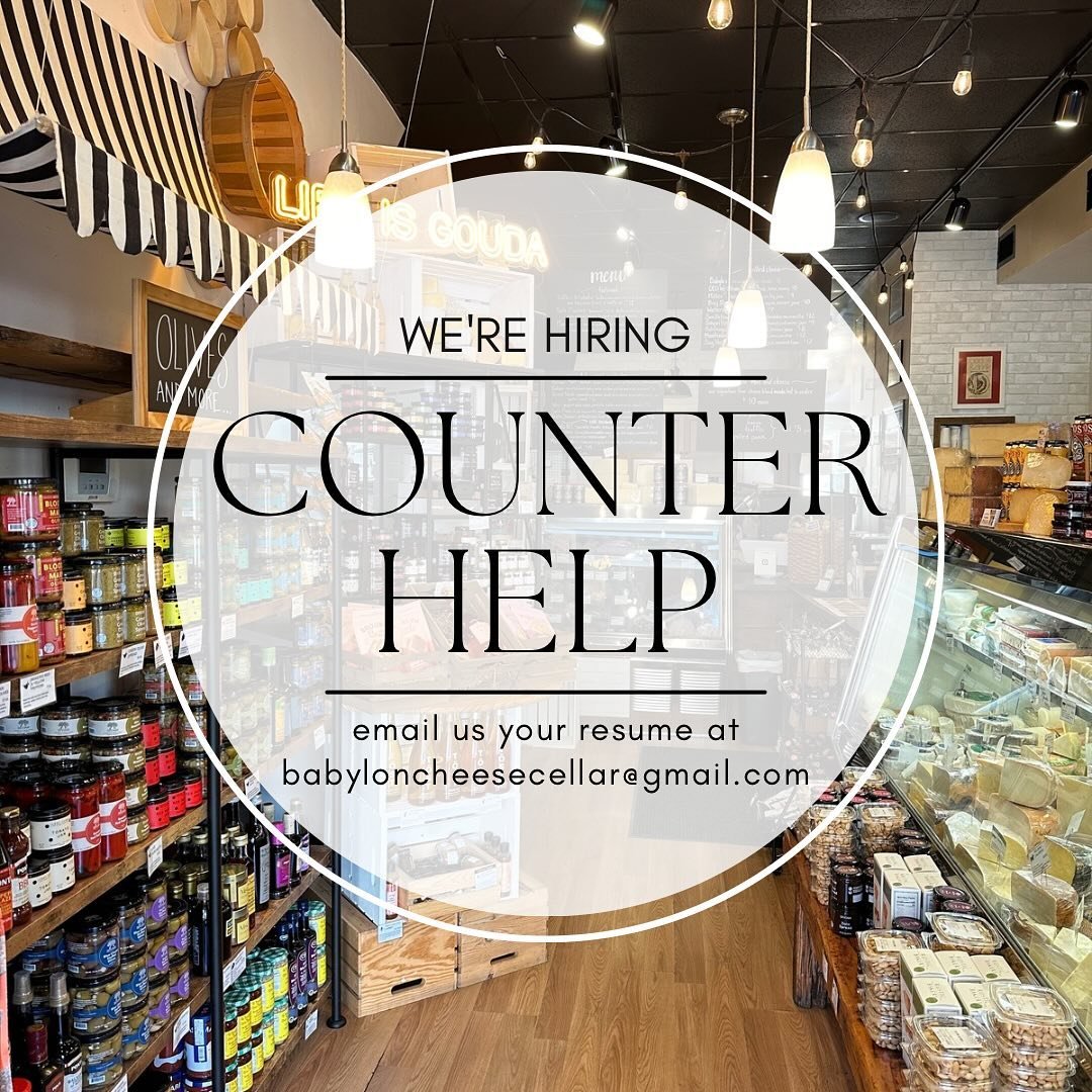 We are HIRING for the holidays and beyond!

Part time Counter Help

Ideally has week day availability and some weekend. Must be available to work around the upcoming holidays! 

Ideal candidates love food, cheese especially, and have great customer s