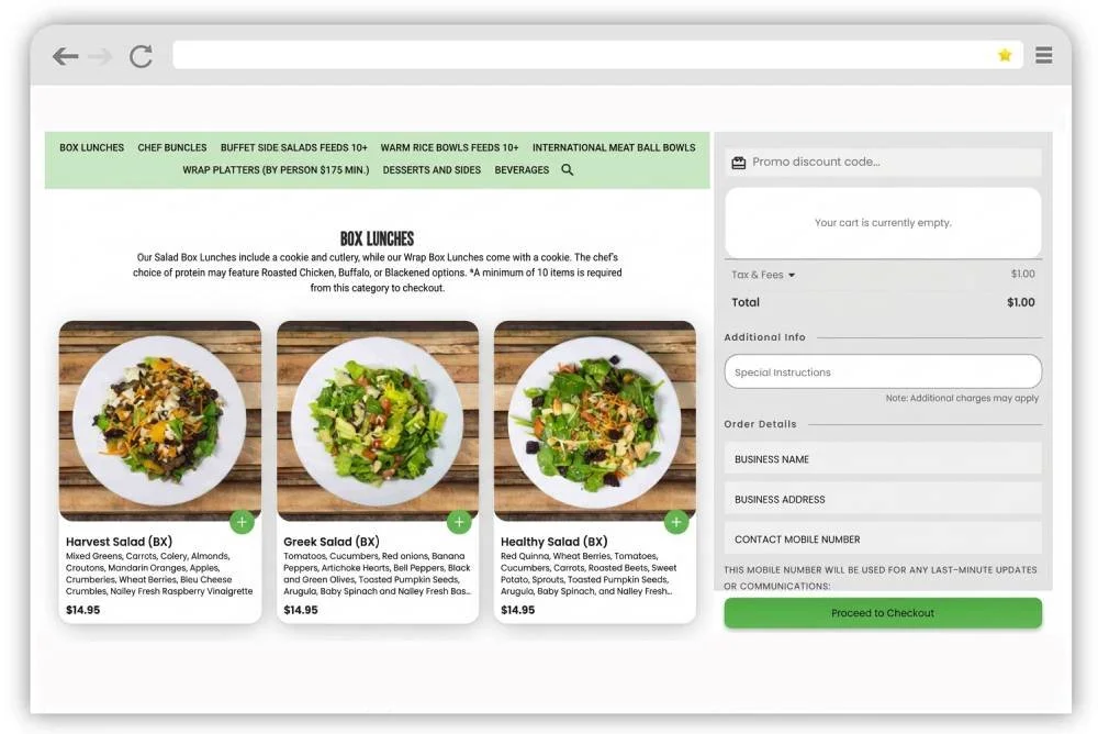 Immersive Ordering Menu