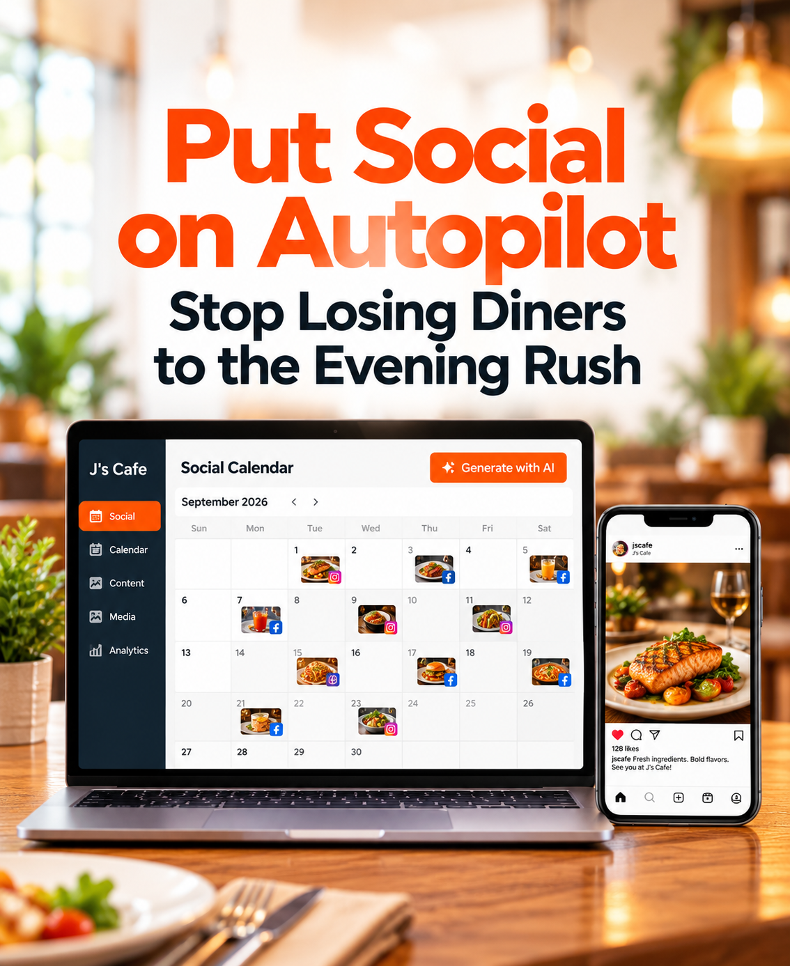 Put Social on Autopilot: Stop Losing Diners to the Evening Rush