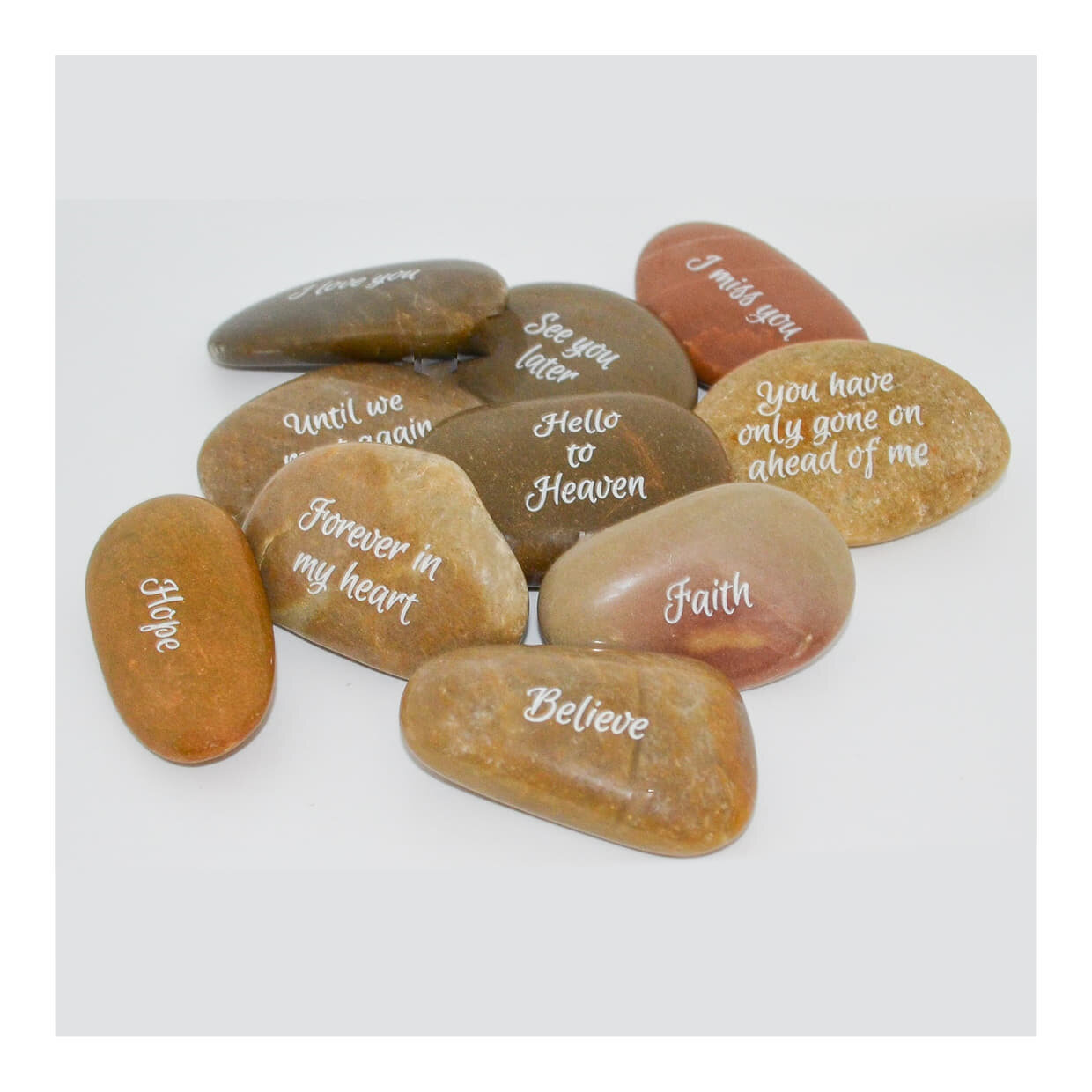 Engraved Memorial Stone & Card Packages・From Hello to Heaven