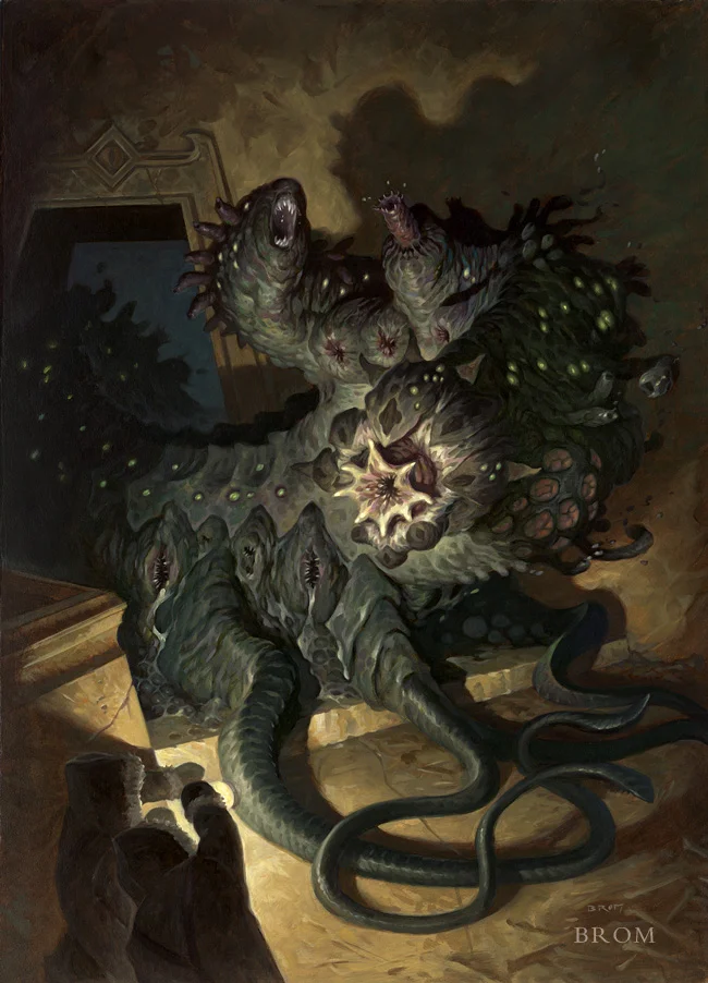Creature from Lovecraft's At the Mountain of Madness 2013 16x22 inches, oil on board SOLD