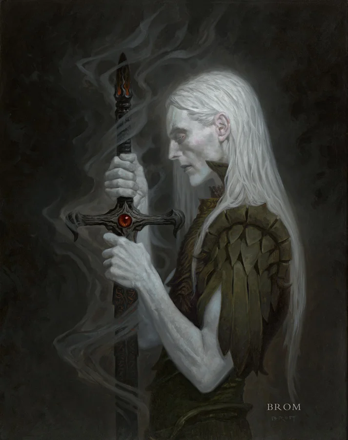 STORMBRINGER (Elric) 2016 15x19, oil on wood panel SOLD