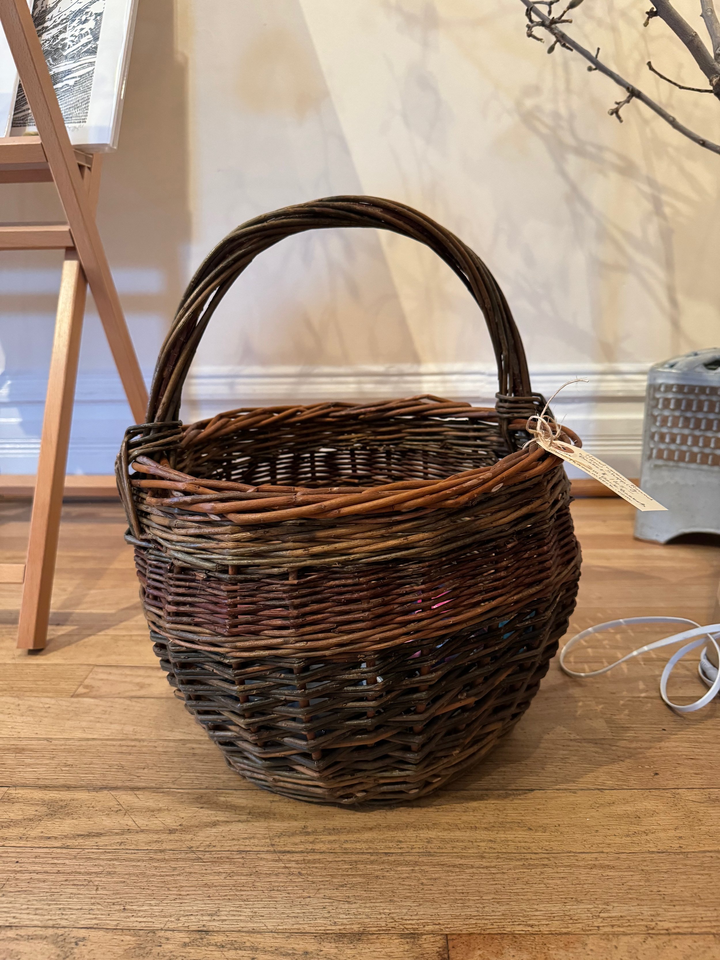 Large Round Willow Shopping Basket