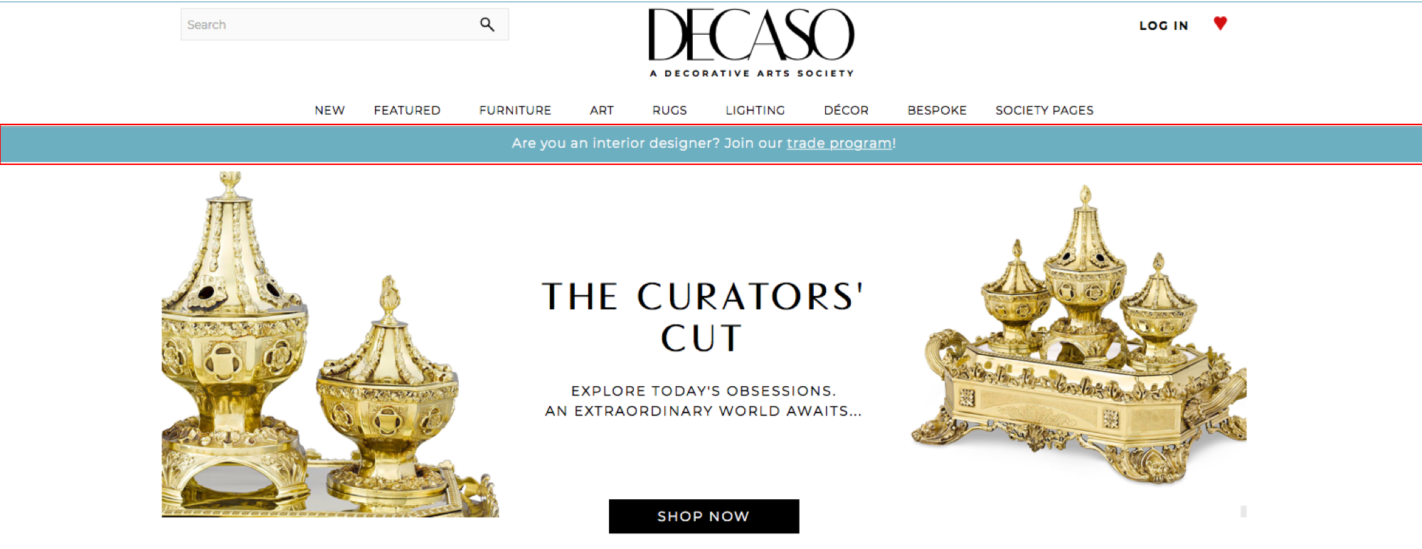 Decaso uses the promotional brand to highlight their trade program.