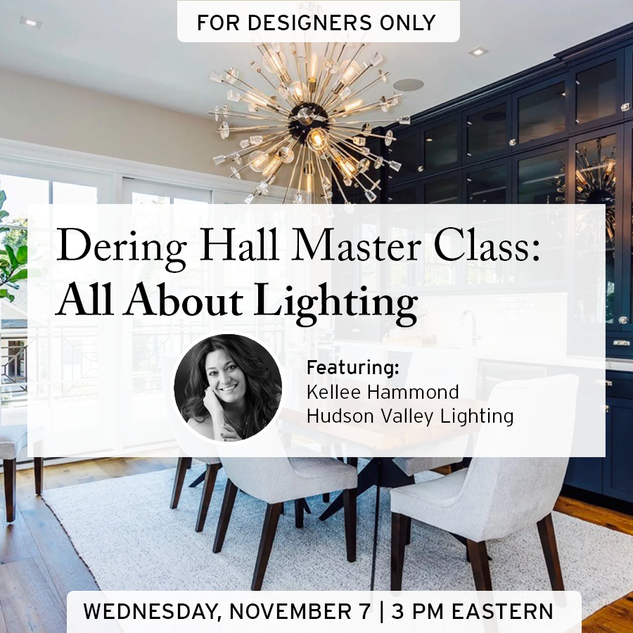 Dering Hall Presents First Master Class: All About Lighting