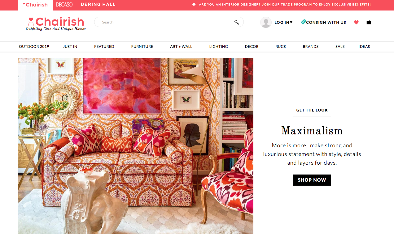 Dering Hall is now part of Chairish, Inc which gives us the ability to offer more flexibility to our members for online transactions