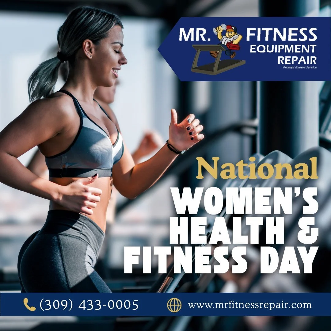 Today is National Women's Health & Fitness Day! Mr. Fitness Repair is offering $25 OFF any fitness equipment repair until the end of September!
