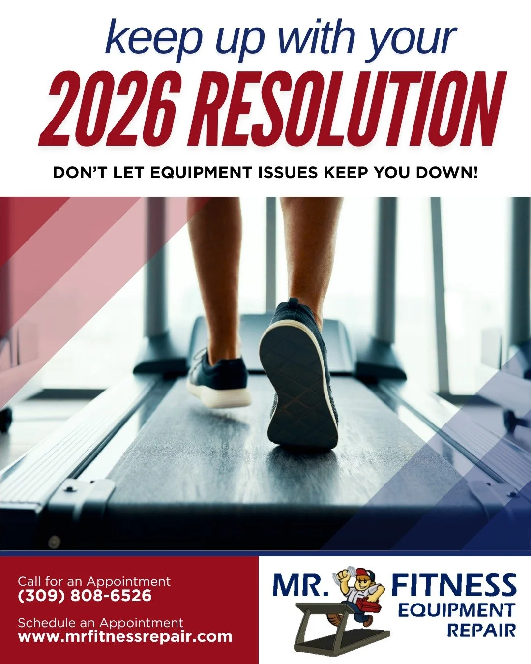 We are officially two weeks into 2026! 🥳 Equipment issues shouldn't keep you from keeping your resolution... Mr. Fitness Repair is here to keep your equipment running!🛠🏃

#mrfitness #ApplianceCare #repairdontreplace #fitness
