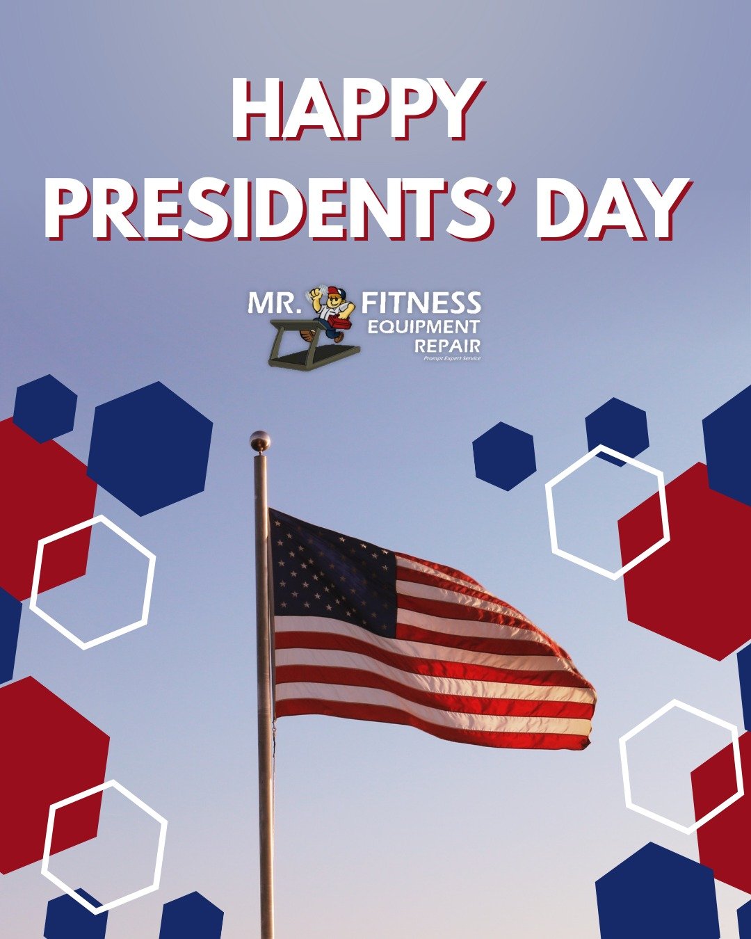 Celebrating Presidents' Day with our valued community! At Mr. Fitness, we're dedicated to keeping your home running smoothly. Need reliable fitness equipment repairs? We're here to help! 🎆

#PresidentsDay #WorkOut #MrFitness