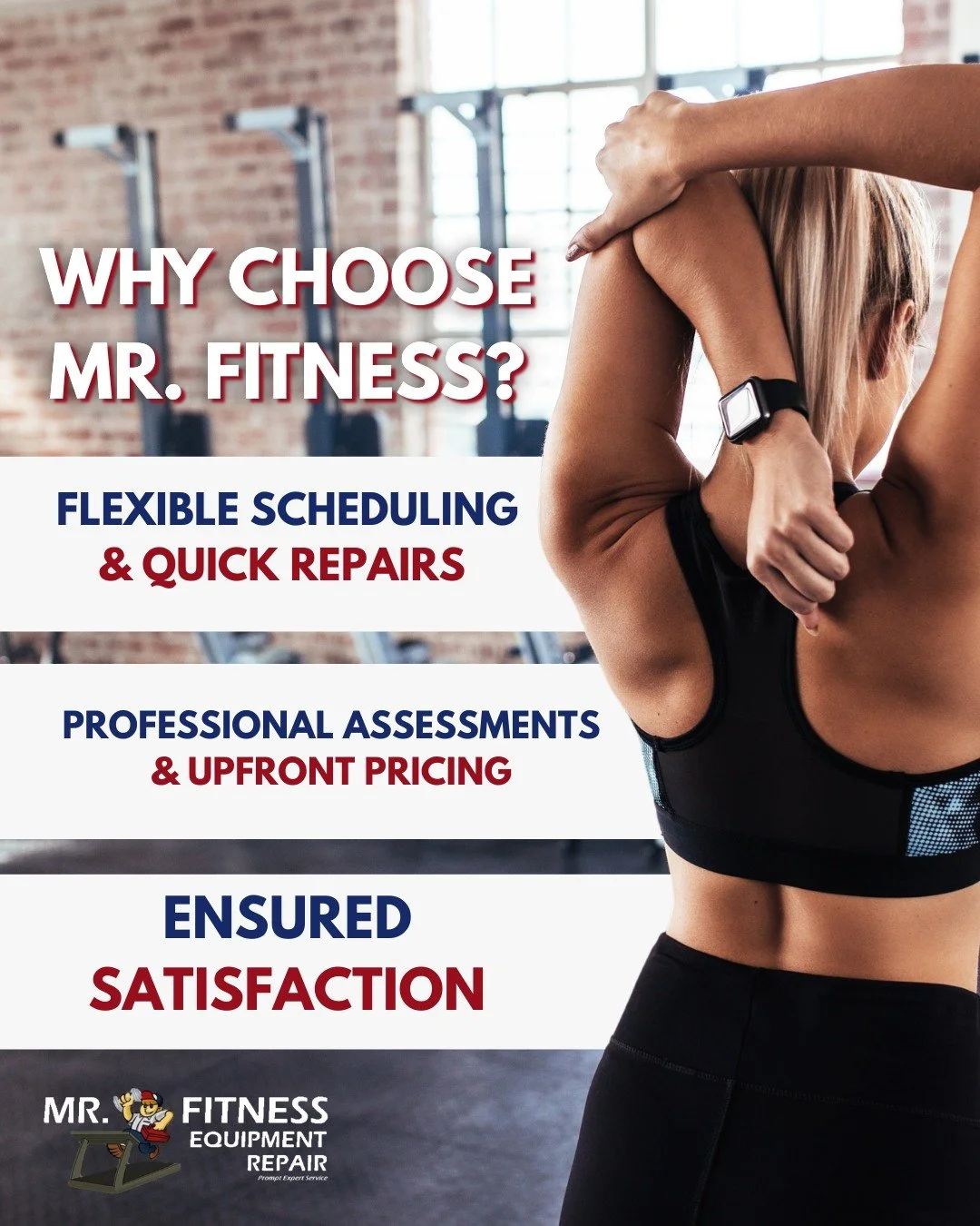 Let&rsquo;s be honest, your day is already busy without adding another chore. Let our team restore your fitness equipment to its former glory. From your treadmill to your elliptical, Mr. Fitness will be there to help! 🏋💪

#mrfitness #fitness #worko