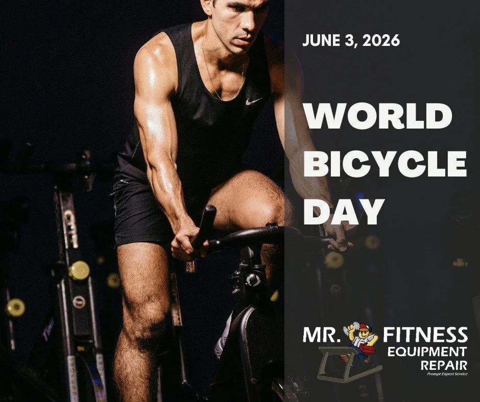🚴&zwj;♀️ World Bicycle Day reminds us how important movement and fitness are for overall health.

From indoor bikes to treadmills and ellipticals, Mr Fitness Repairs is here to help keep your equipment performing at its best so you can stay focused 