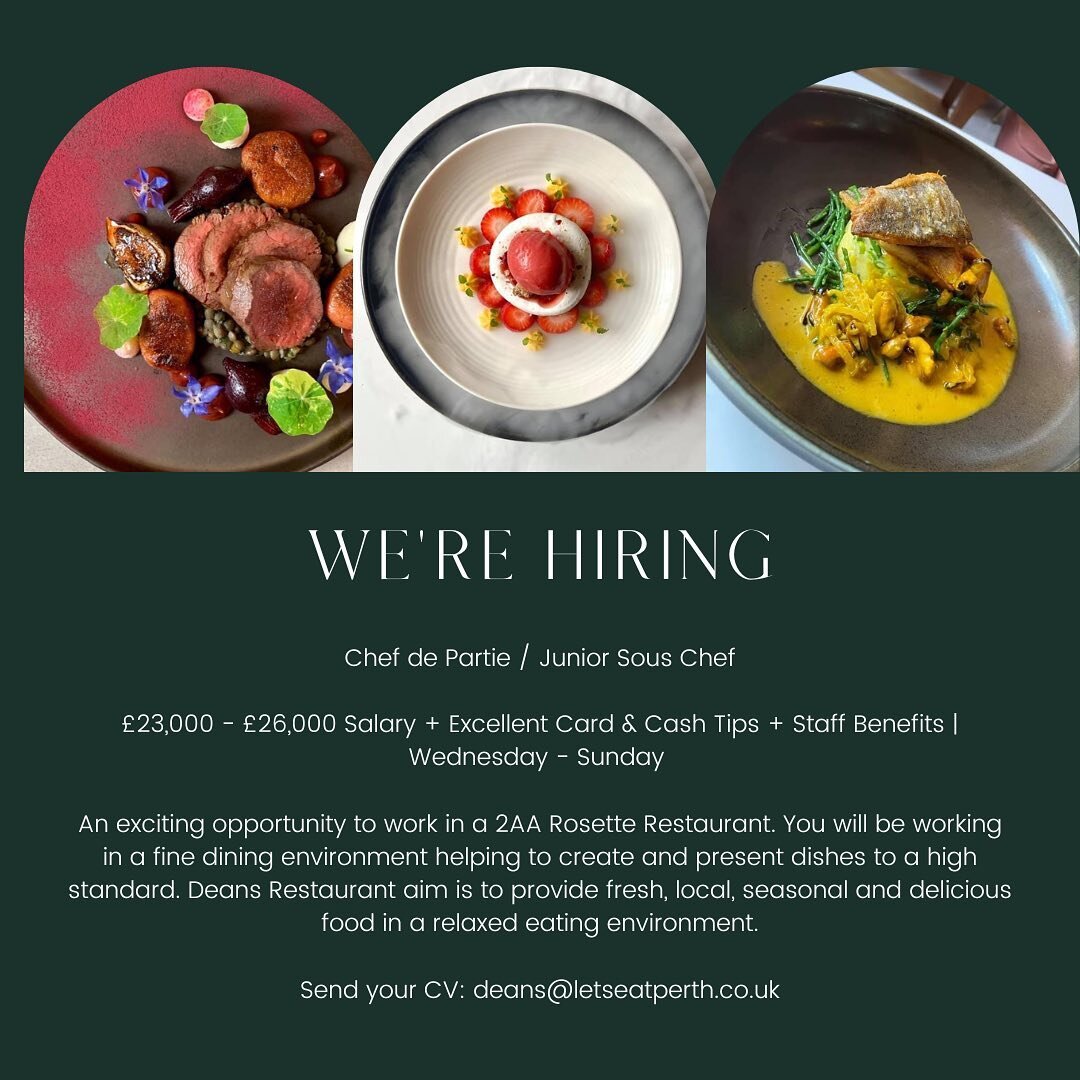 An exciting opportunity to join our amazing kitchen team 🧑&zwj;🍳