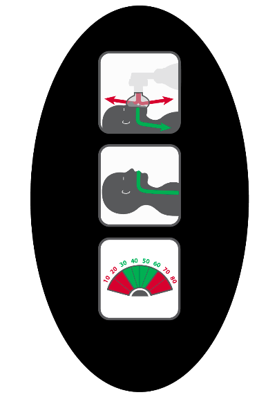 Both 'good' and 'bad' colors are shown here to represent LED placement