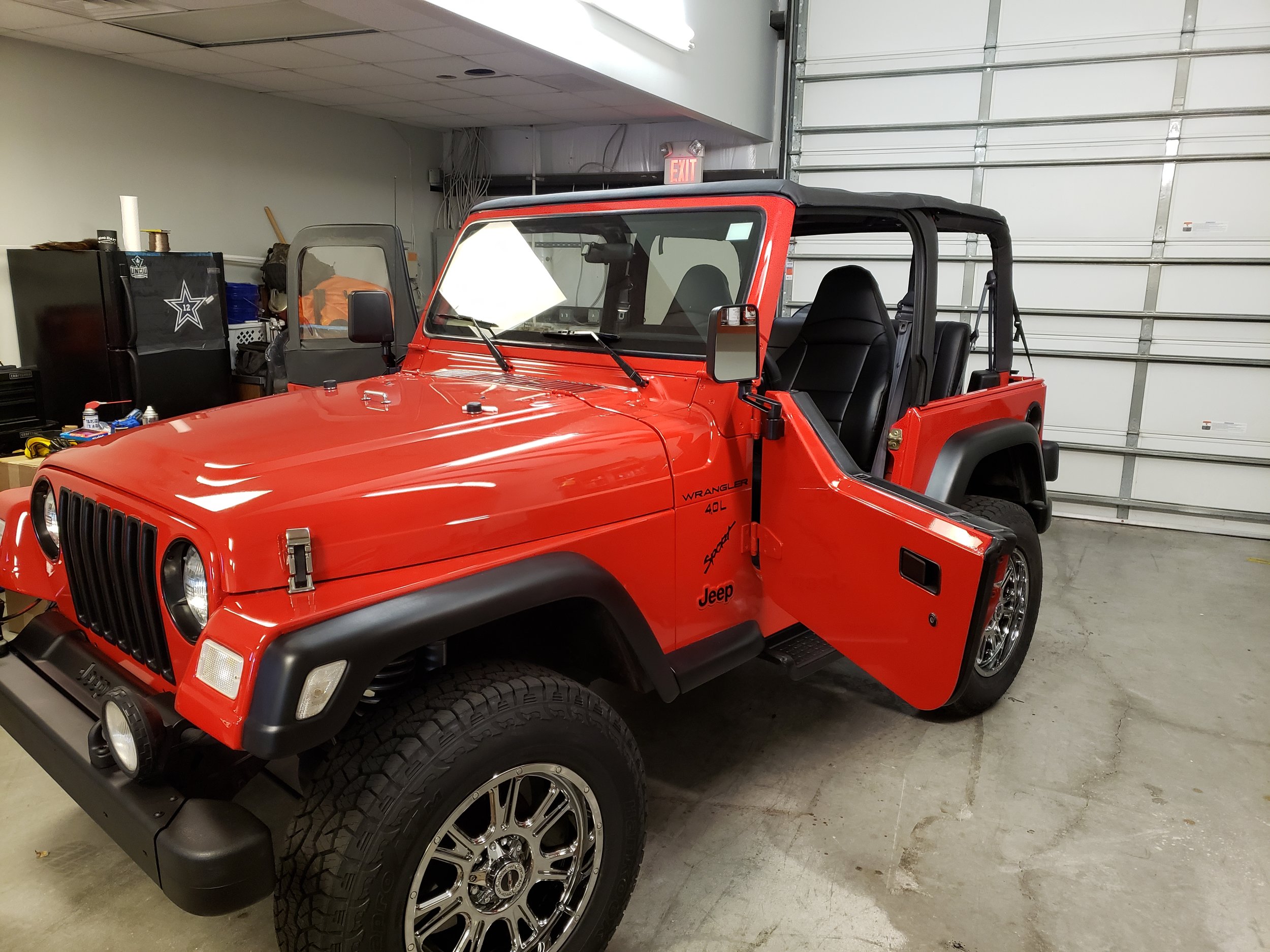 Customer Jeep Wrangler is completed... Big Red Shines! — Resto Rides | Auto  Restoration | Wilmington | NC