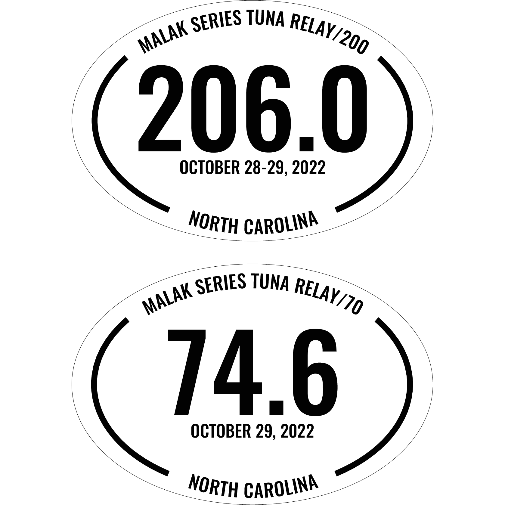 2022 Tuna Relay - Car Magnets