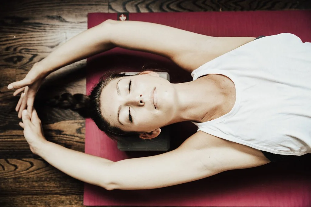 Self Care Yoga Pose: Supported Supta Baddha Konsanasa