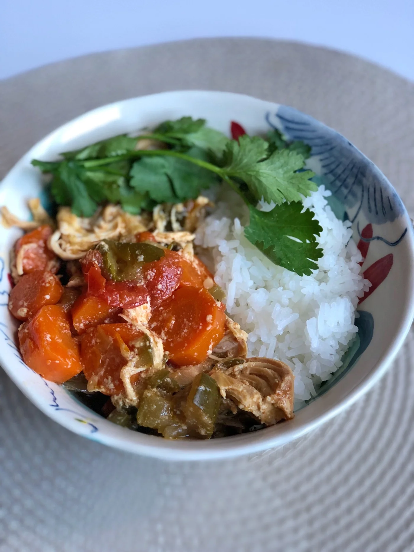 Slow Cooker Thai Red Curry & Coconut Chicken Stew with Trader Joe's Jasmine Rice