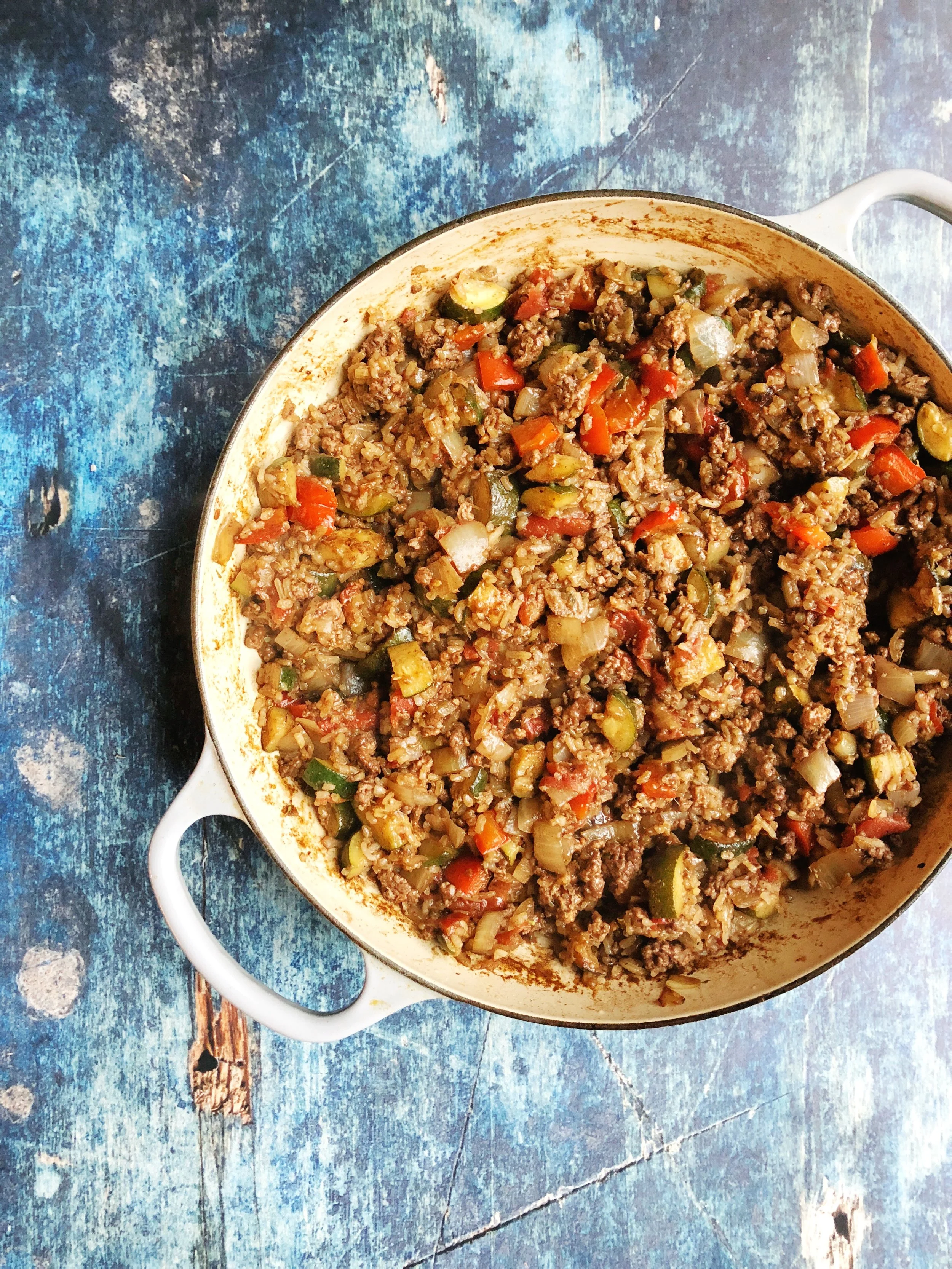 AROMATIC TURKEY & RICE ONE PAN DINNER