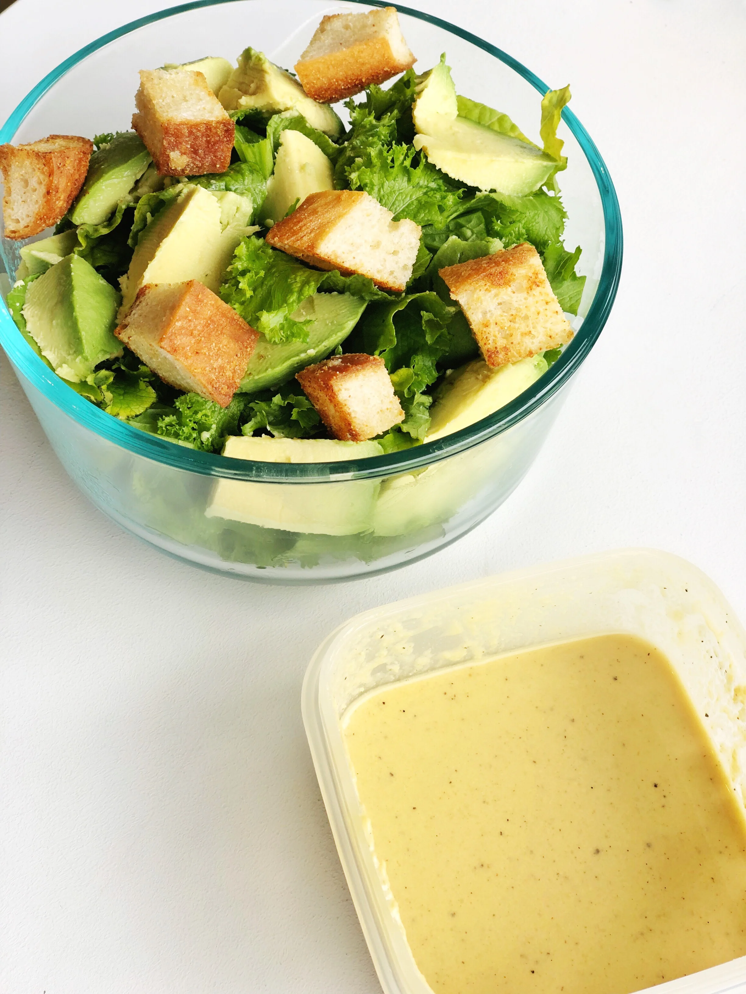 FAVORITE VEGAN CAESAR WITH HOMEMADE CROUTONS