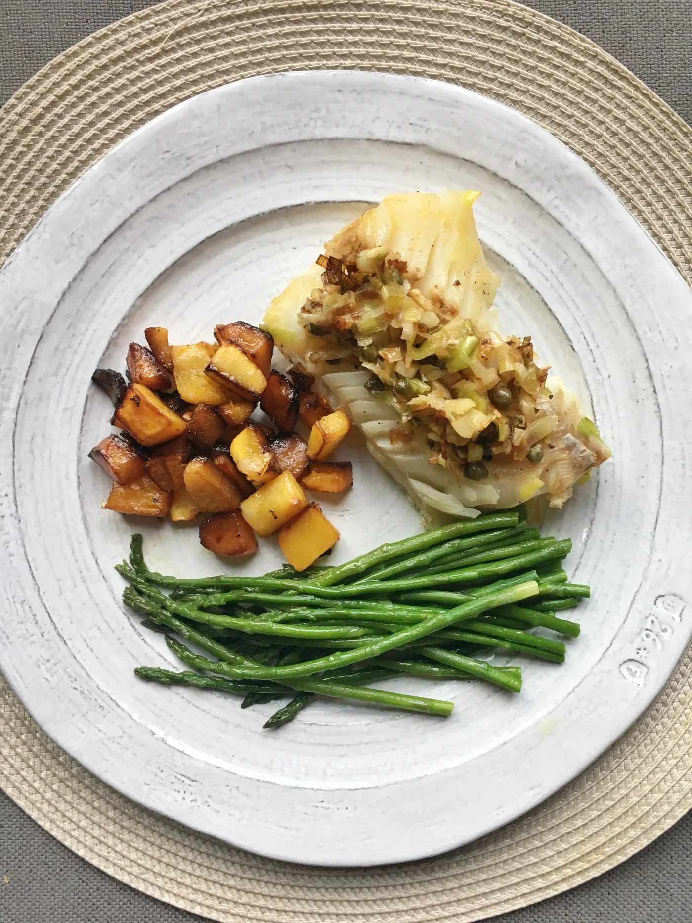 Pan Seared Cod with Crispy Leeks & Capers