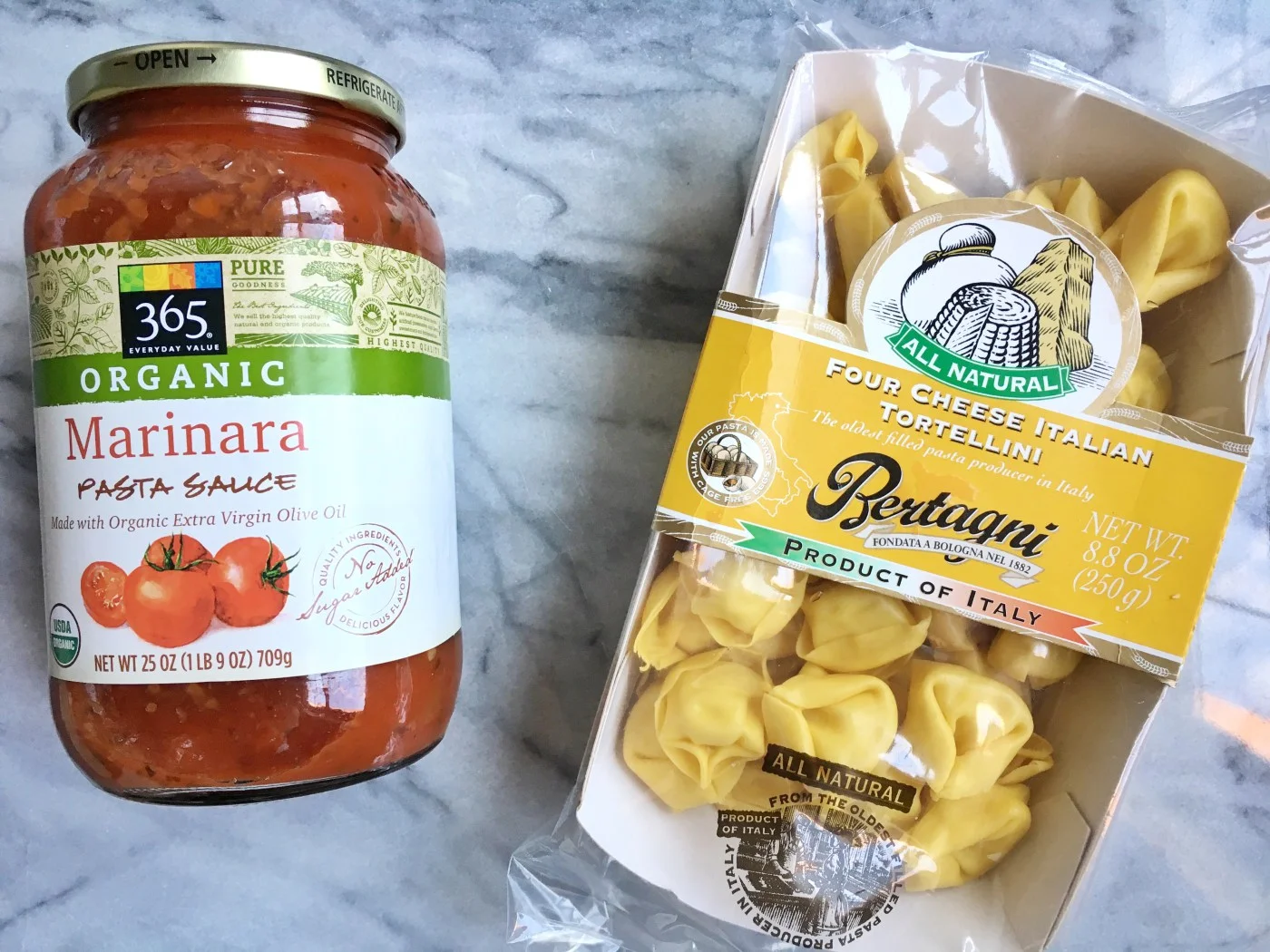Turkey Sausage Tortellini with Brussels