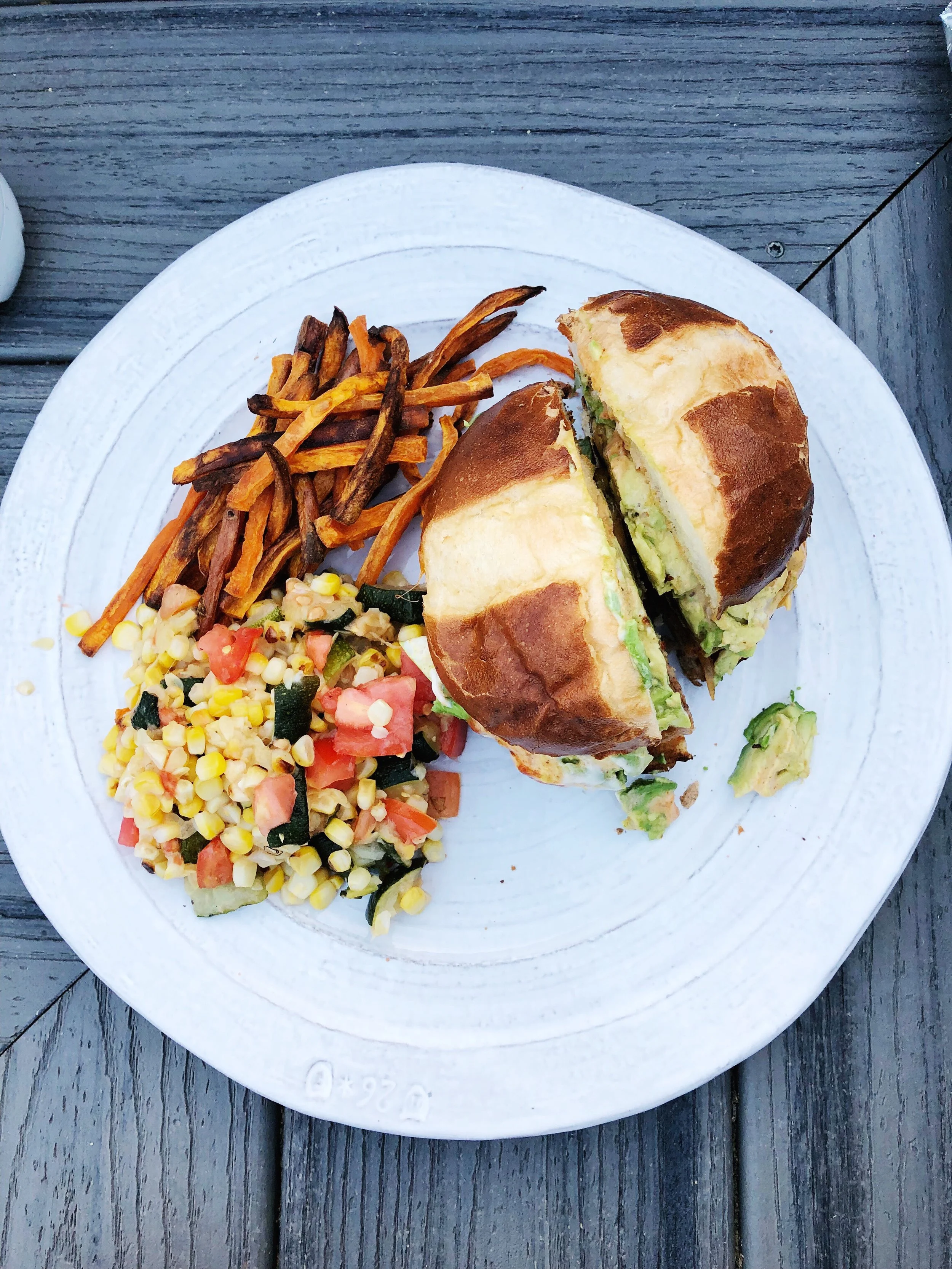 First Dinner Al Fresco On Our New Deck: Grilled Turkey Burgers