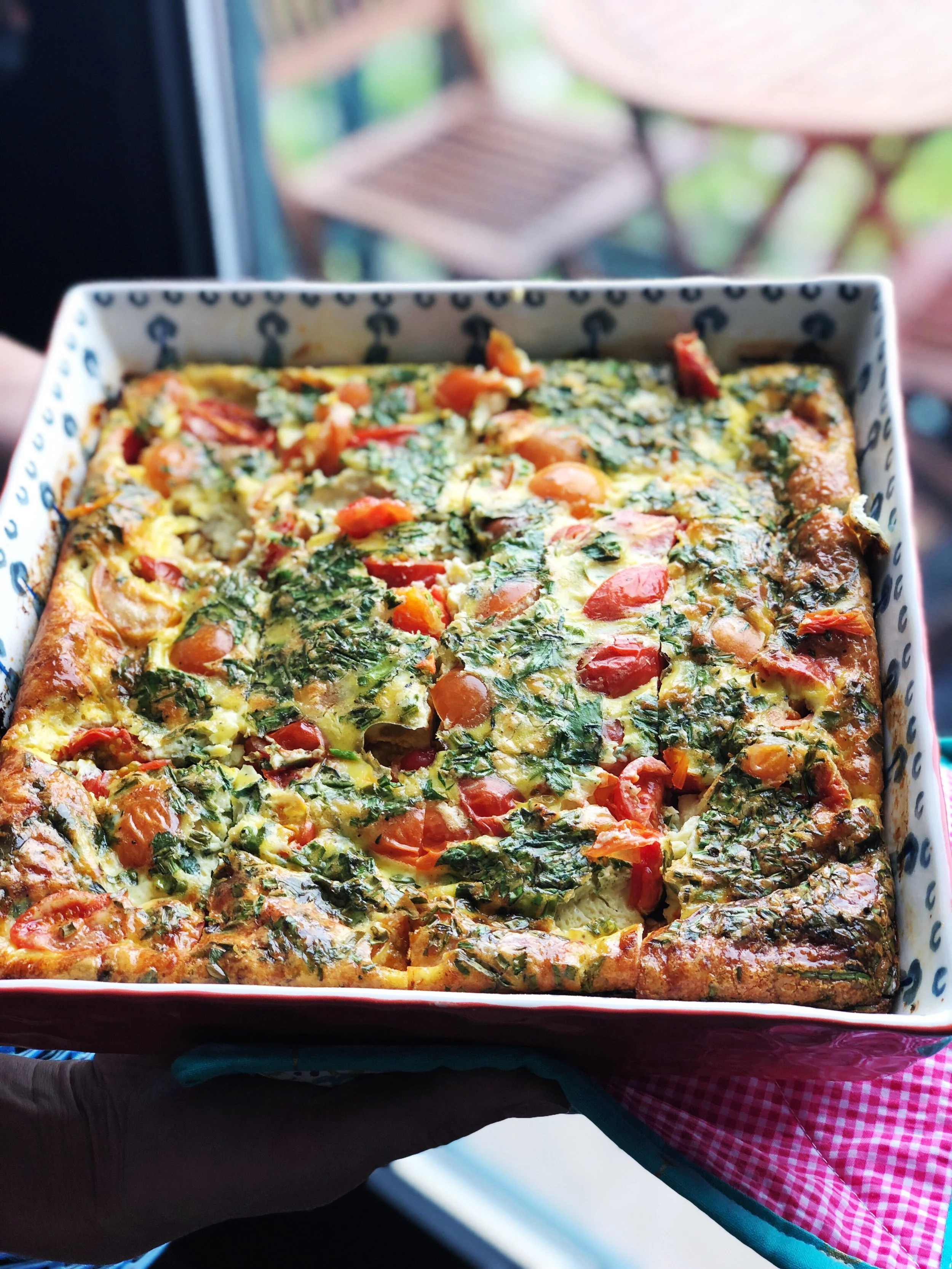 Tomato And Fresh Herb Crustless Quiche