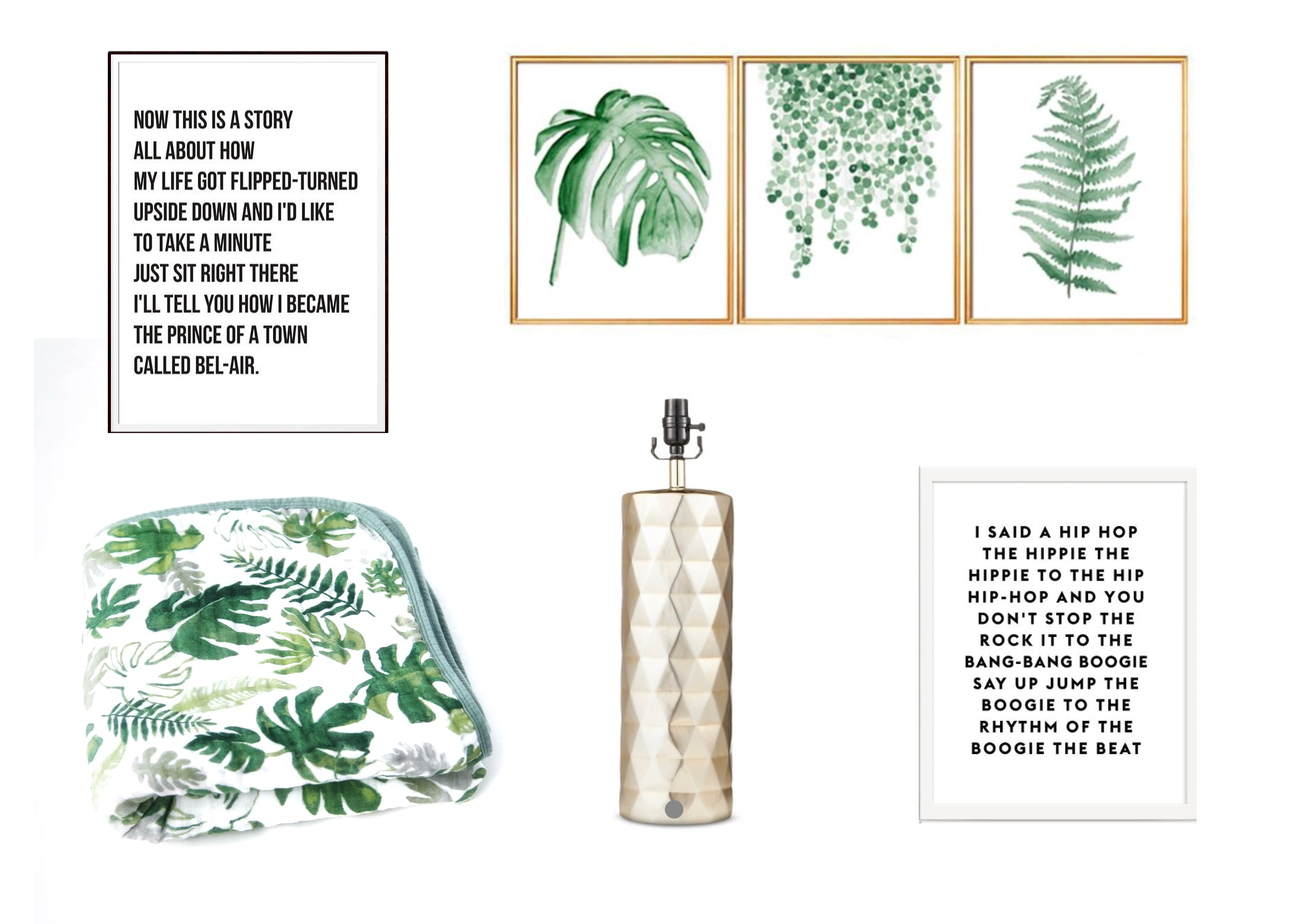 Green, White, & Gold: Gender Neutral Nursery Decor