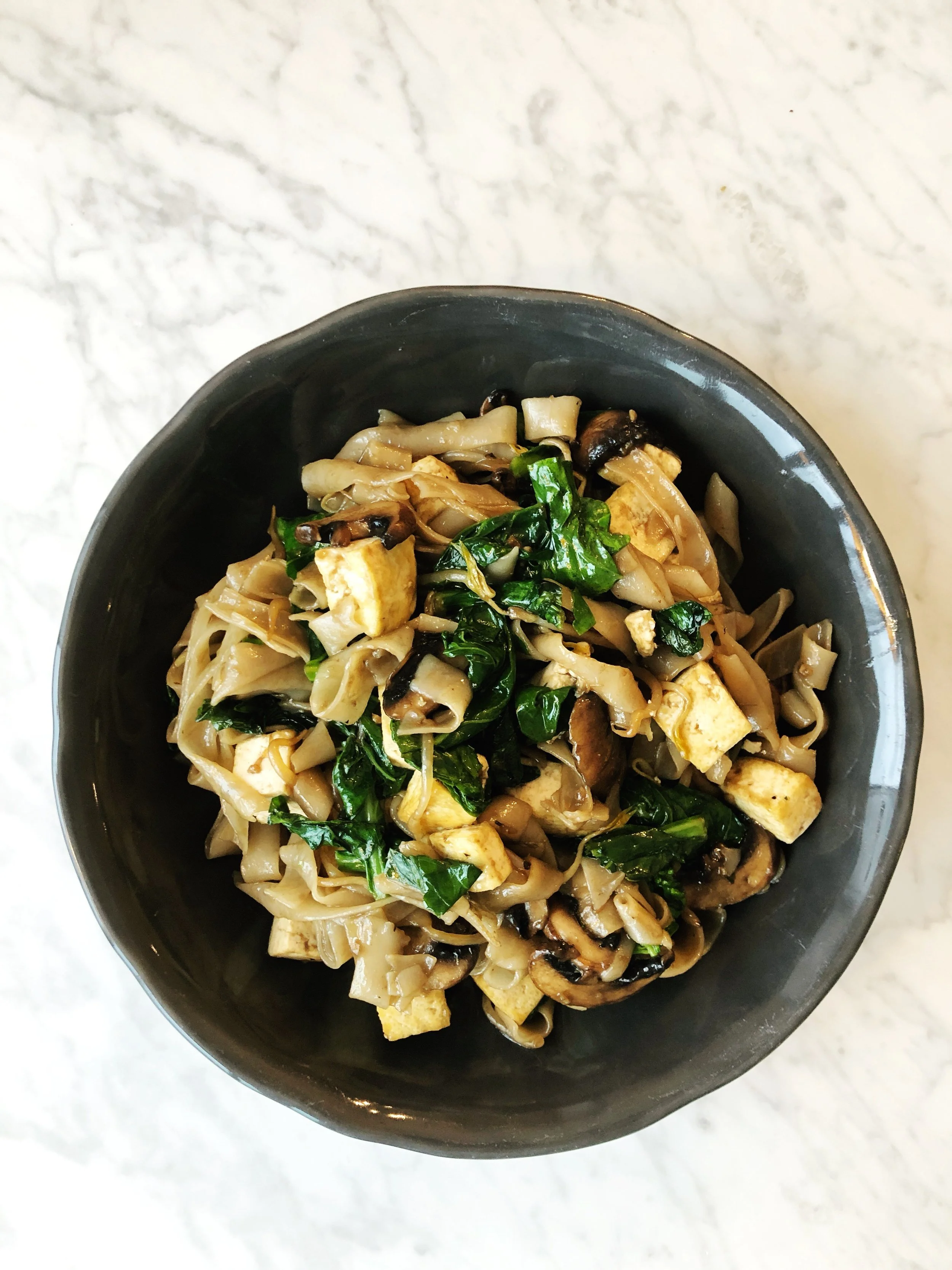 Homemade Vegan Tofu &amp; Veggie Chow Fun