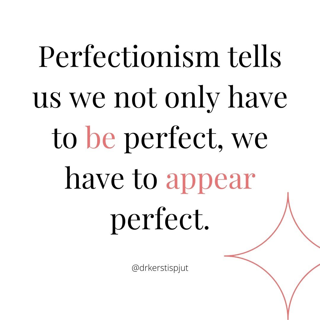 Perfectionism is so deeply entrenched in our culture that most of us assume it's just the way things are. ⁣
⁣
It changes the way we show up in our relationships, both in person and especially on social media. ⁣
⁣
The ability to create a curated self-