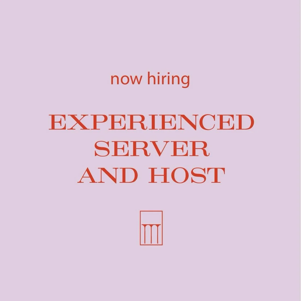 We are adding to our 1900 FOH team! 

If you or anyone you know is a hospitality professional looking to work at a lovely establishment, please let us know.

All resumes can be sent to info@therestaurantat1900.com✨ 

#tra1900 #1900bldg #therestaurant