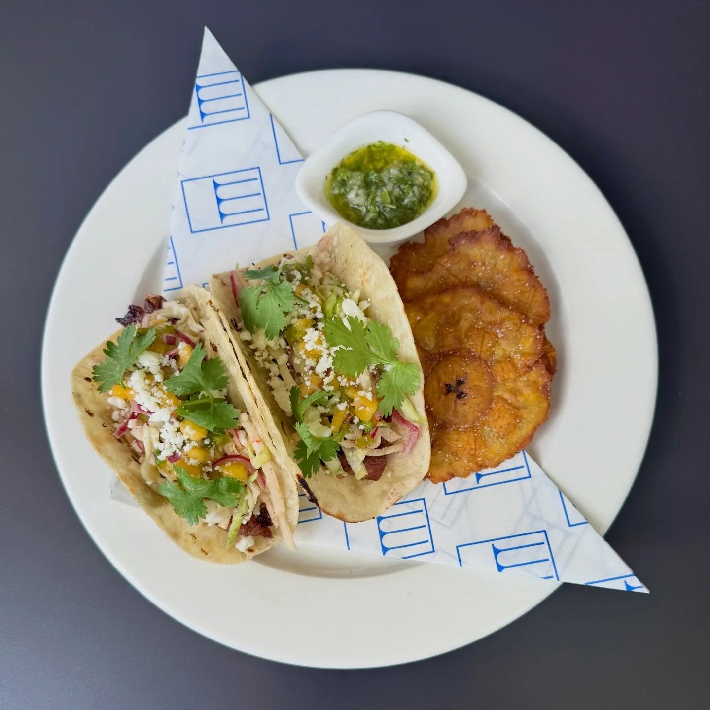 Smoked Duck Tacos &bull; jicama and cabbage slaw, queso fresco, cilantro, and peach salsa on yoli&rsquo;s flour tortilla, side of tostones and mojo sauce

Avocado Esquites Toast &bull; heirloom cherry tomatoes, cotija cheese, watermelon pico, chili-s