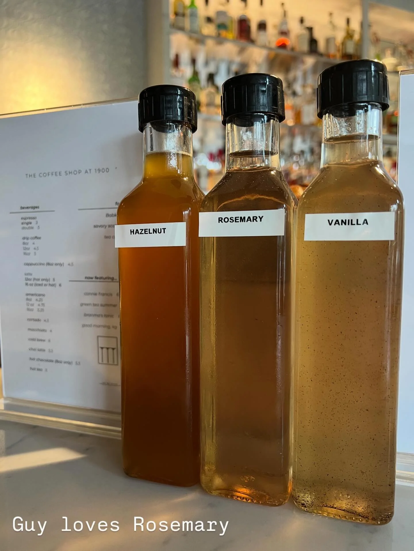 Repost from @keith_goldman
&bull;
Coffee shop @therestaurantat1900 we are making delicious flavors for your morning drink. Putting Hazel in the hazelnut, beans in the vanilla, and real tannis root for rosemary. 
.
.
Tuesday-Friday 7:30a - 10:00a 
@19
