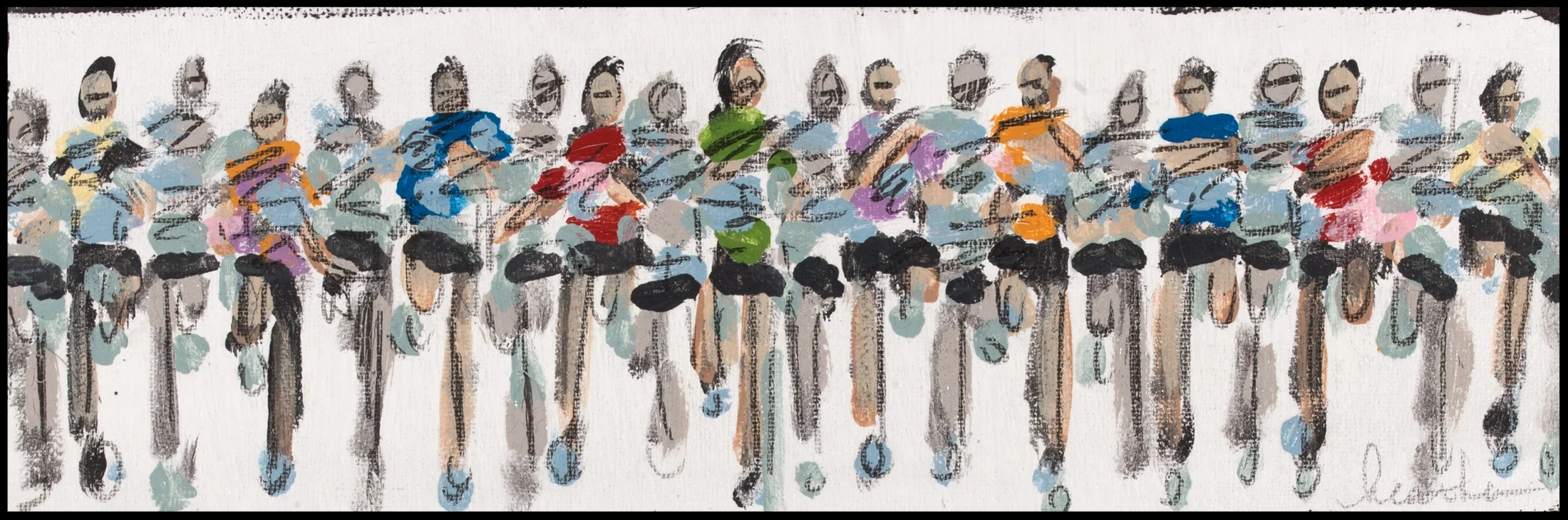 4x12x1.5 inch acrylic and pencil available through Gallery 1930, Birmingham, AL