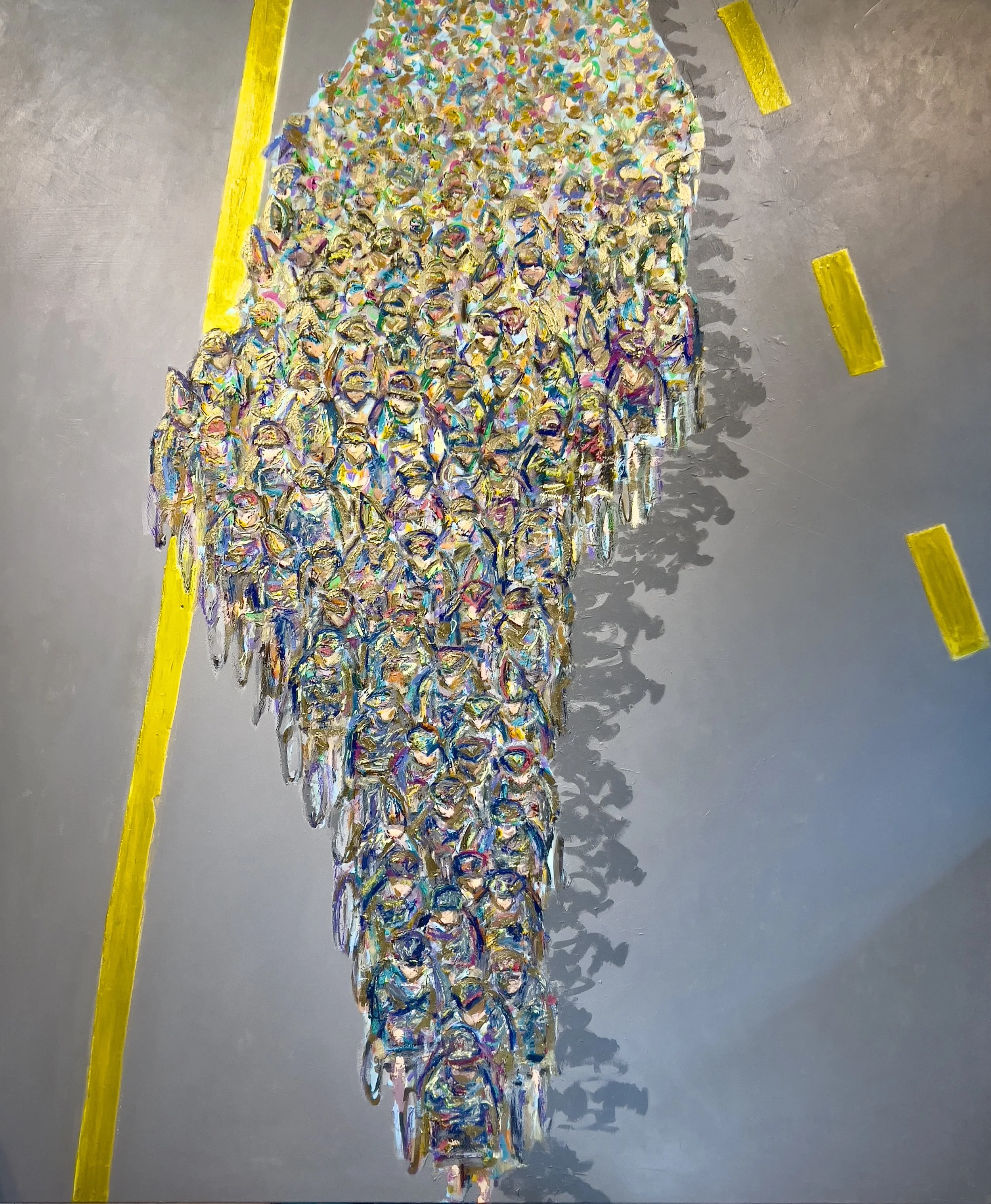 Large Street Cyclists Peloton