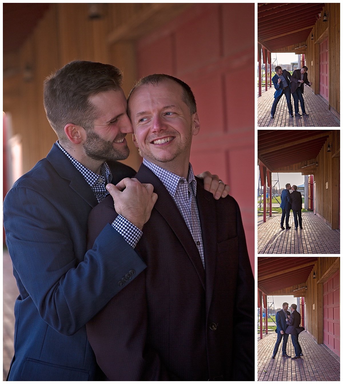 couple posing for engagement portraits