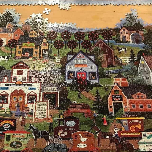 Puzzle # 3. Finished. Even quarantine life is too short for that white part.