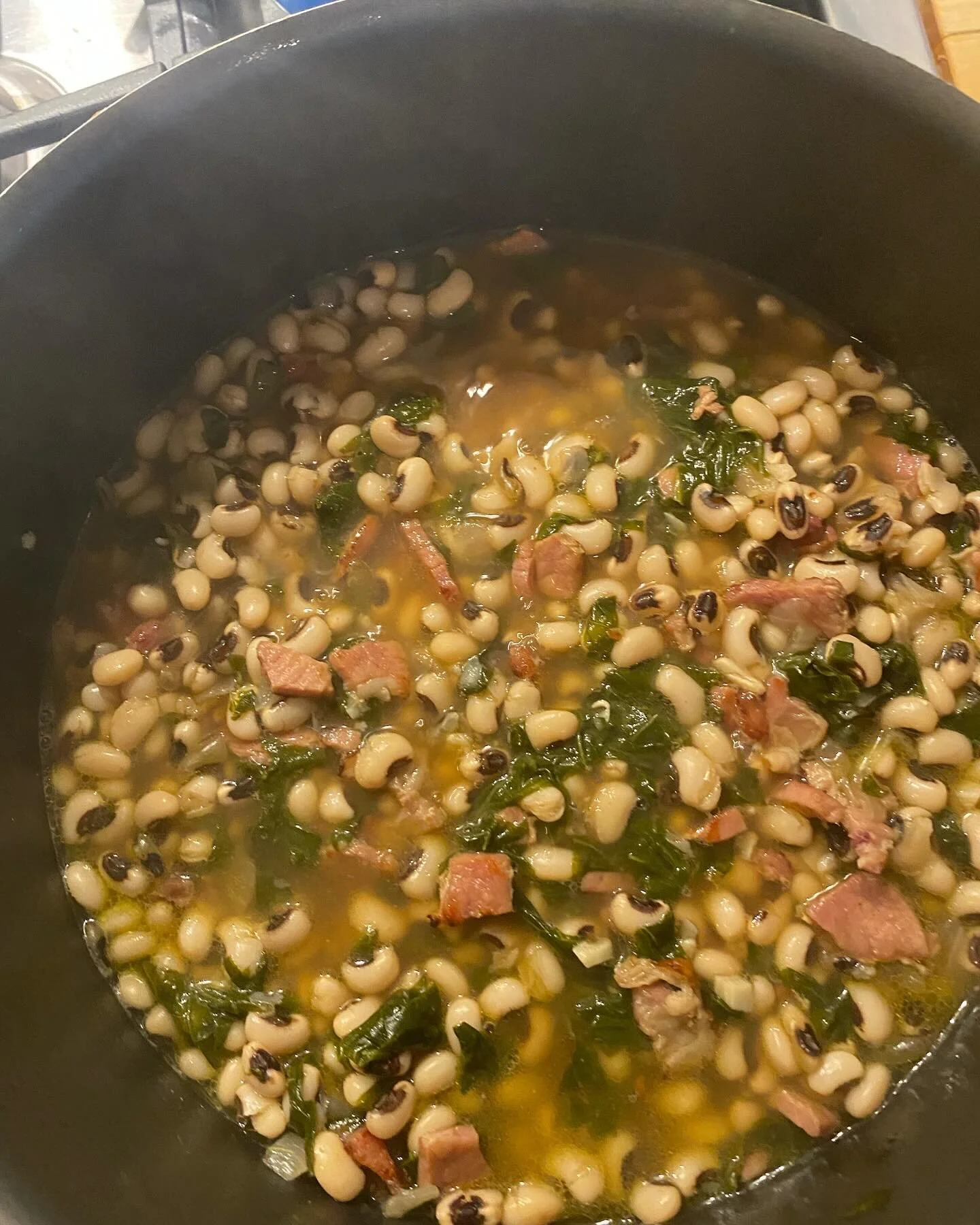 You guys, I&rsquo;m making black eyed peas! How bad could they be? I mean there is ham in there. 
Happy New Year, kids!