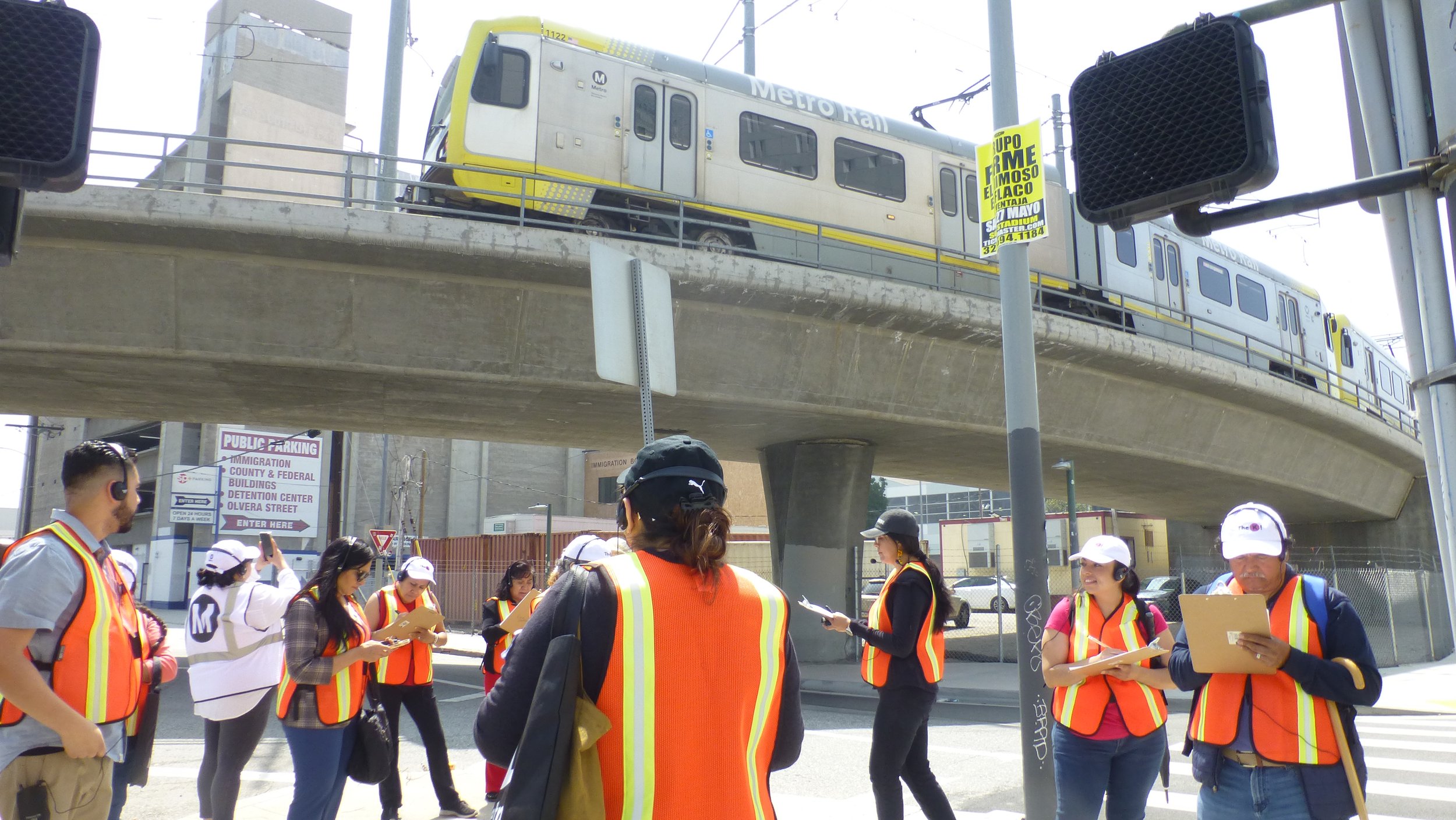 Alameda PSR Project Walk-CBO group in action near Metro LRT.JPG