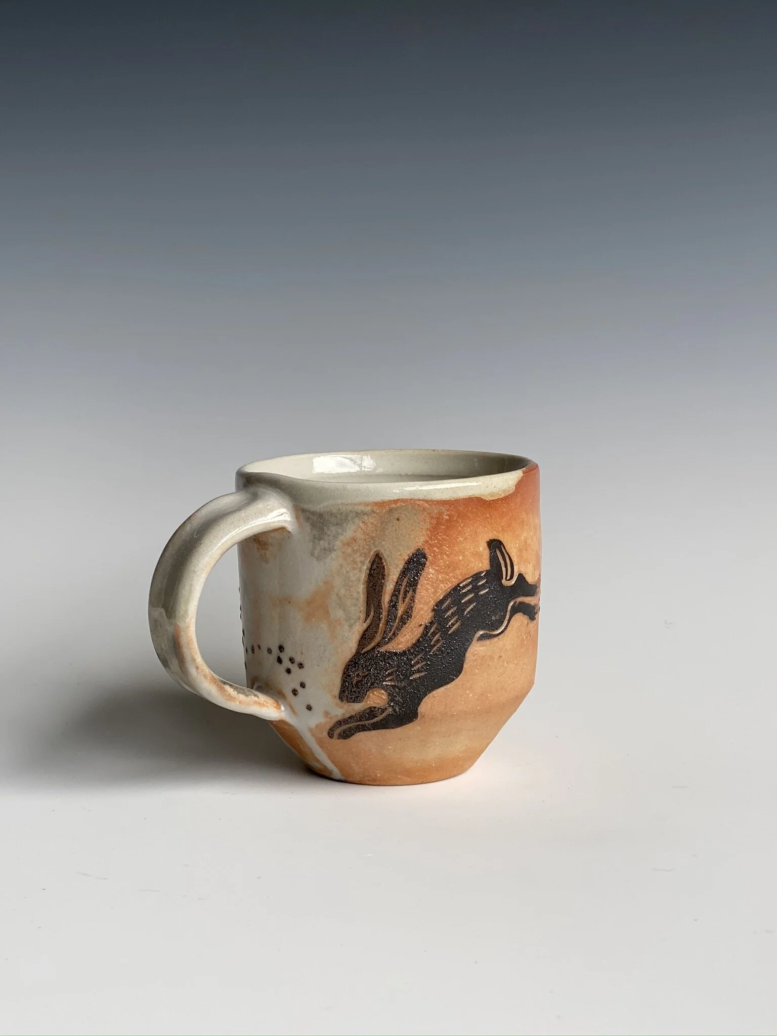 Sgraffito rabbit mug  |   Summer Orr 