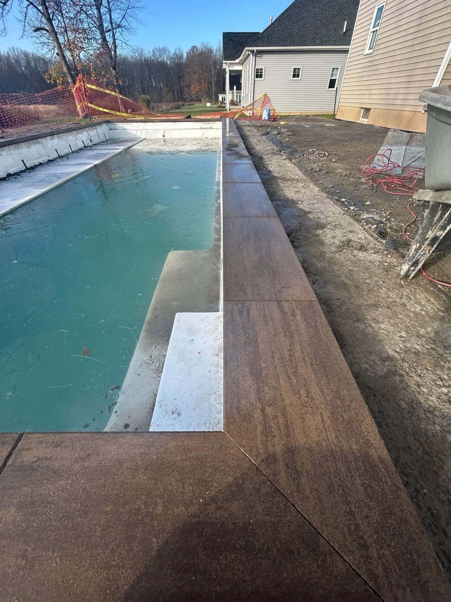We LOVE the coping on this pool install! Our team not only installs the pool itself but also everything else related to the project like coping, patio, landscaping, electric, permits and much much more. 

#rochesterpools #poolinstallation #poolcoping